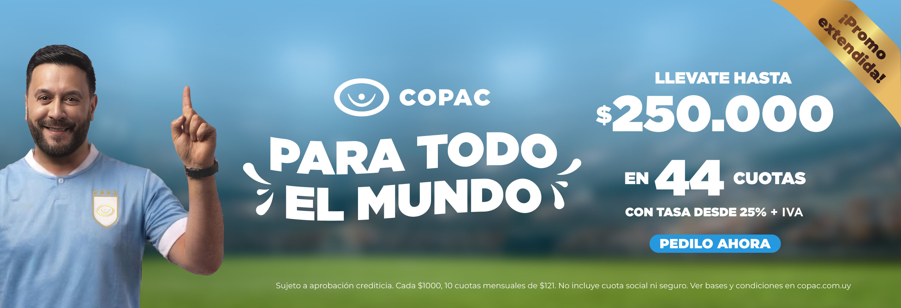 Préstamo Para todo el Mundo - Llevate hasta $250.000 en 44 cuotas